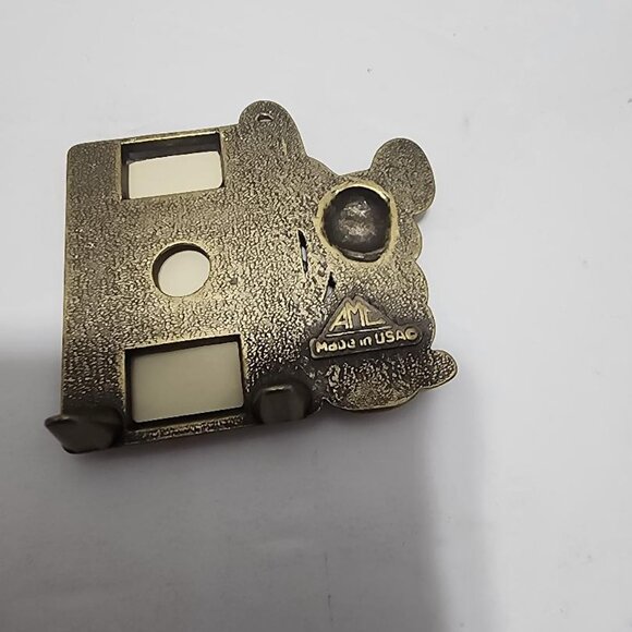 Vintage AMC Self Standing Brass Miniature Mini Mouse Photo Frame - Picture 4 of 4